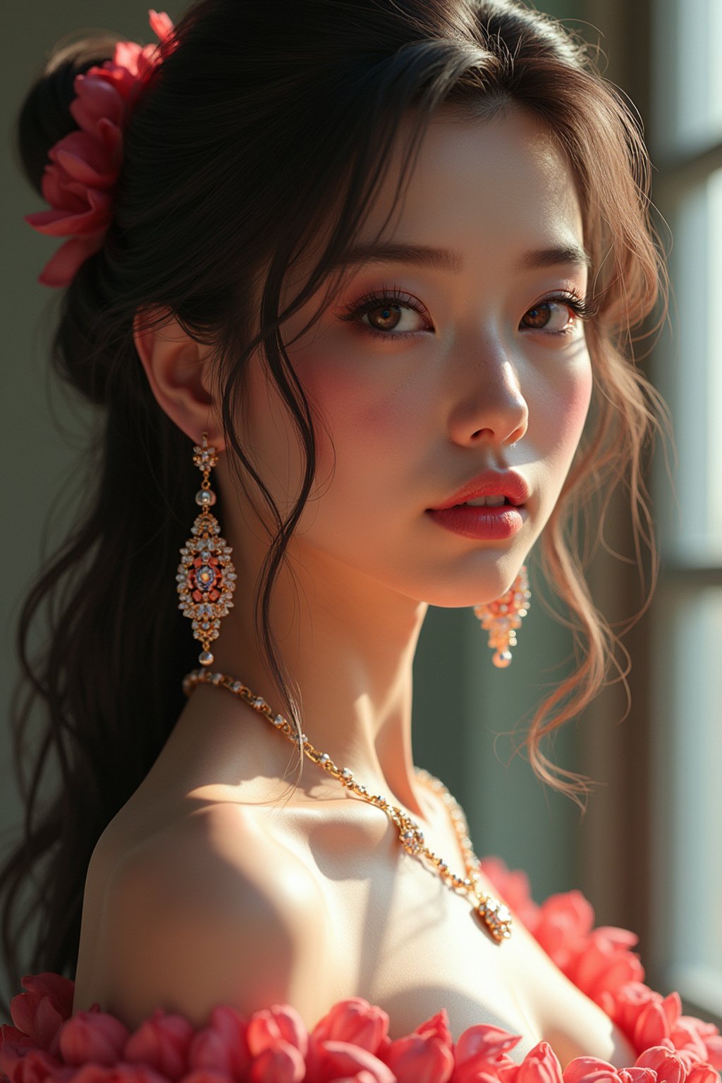 a beautiful fashion charming dreamlike woman with lv jewelry, character art, art by artgerm lau and wlop and and ilya kuvshinov and john singer sargent, hyperdetailed, 8 k realistic, symmetrical, frostbite 3 engine, cryengine, dof, trending on artstation, digital art