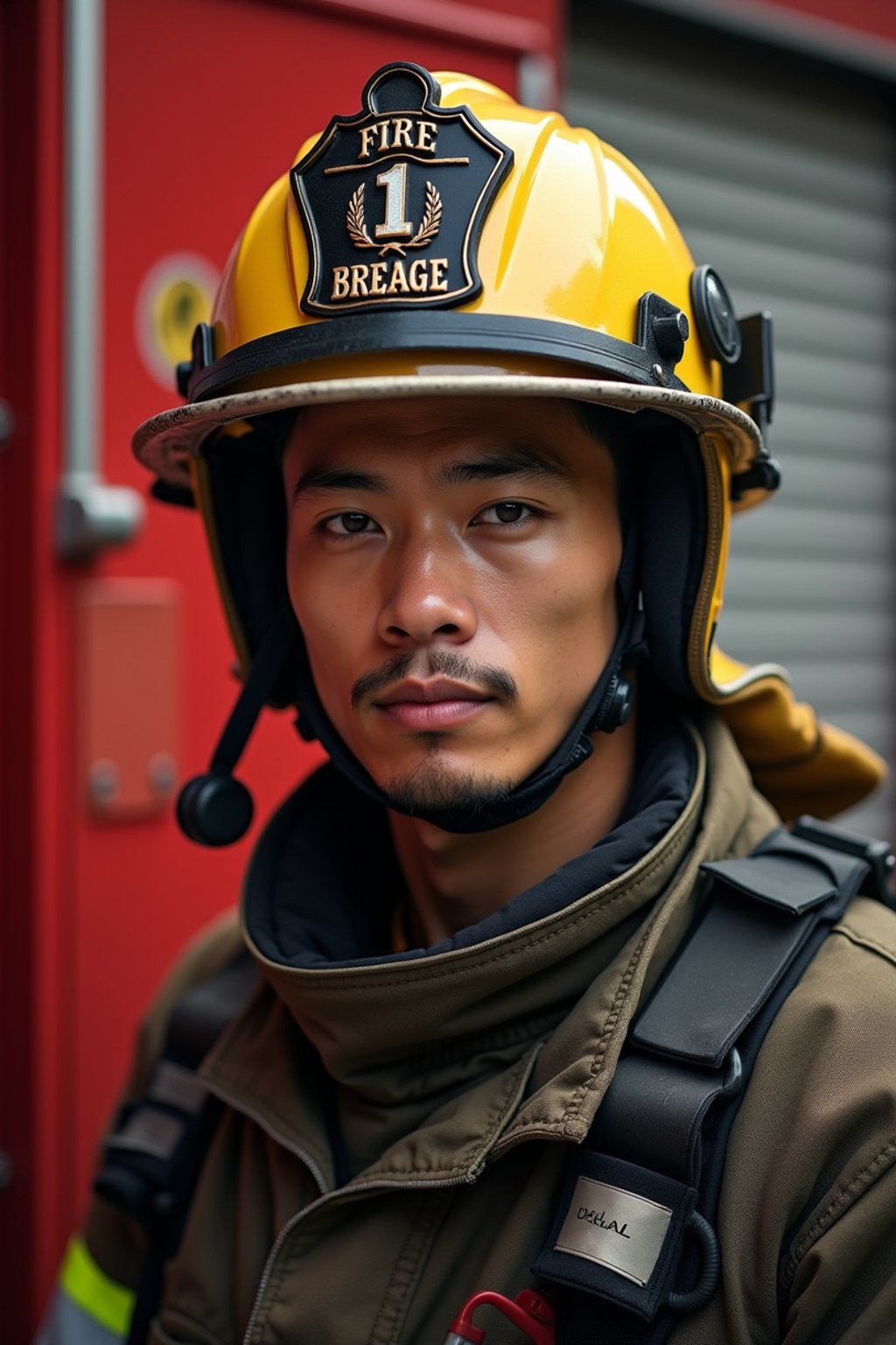 man as a Firefighter. highly detailed