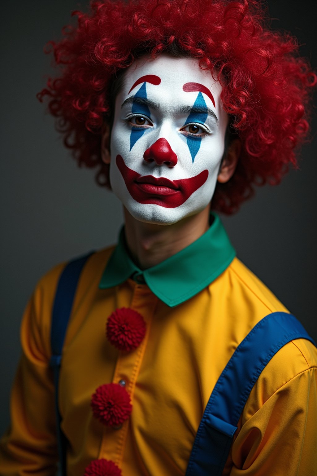 man as a Clown with Clown Makeup