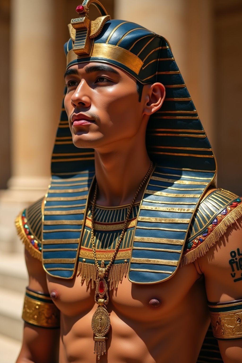 man as Egyptian Pharaoh Emperor