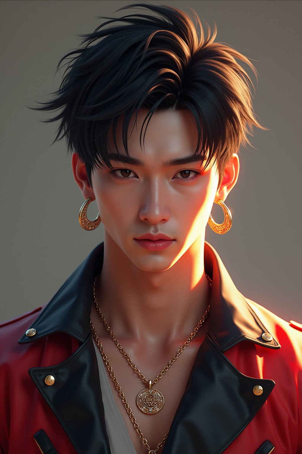 a male man  as a beautiful fashion charming dreamlike man with lv jewelry, character art, art by artgerm lau and wlop and and ilya kuvshinov and john singer sargent, hyperdetailed, 8 k realistic, symmetrical, frostbite 3 engine, cryengine, dof, trending on artstation, digital art