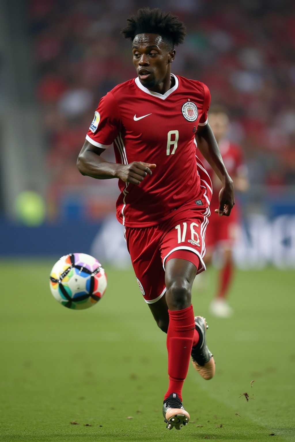 man as Football Player in the FIFA World Cup playing in a Football Match