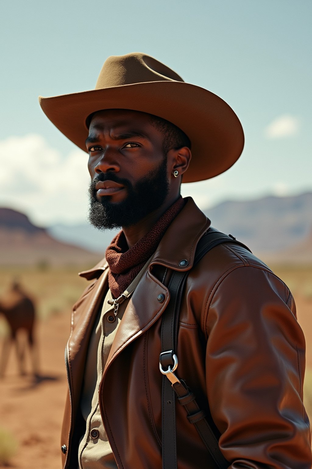 man as Cowboy in the Wild West