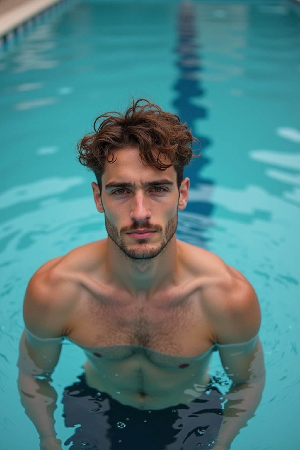 man swimming