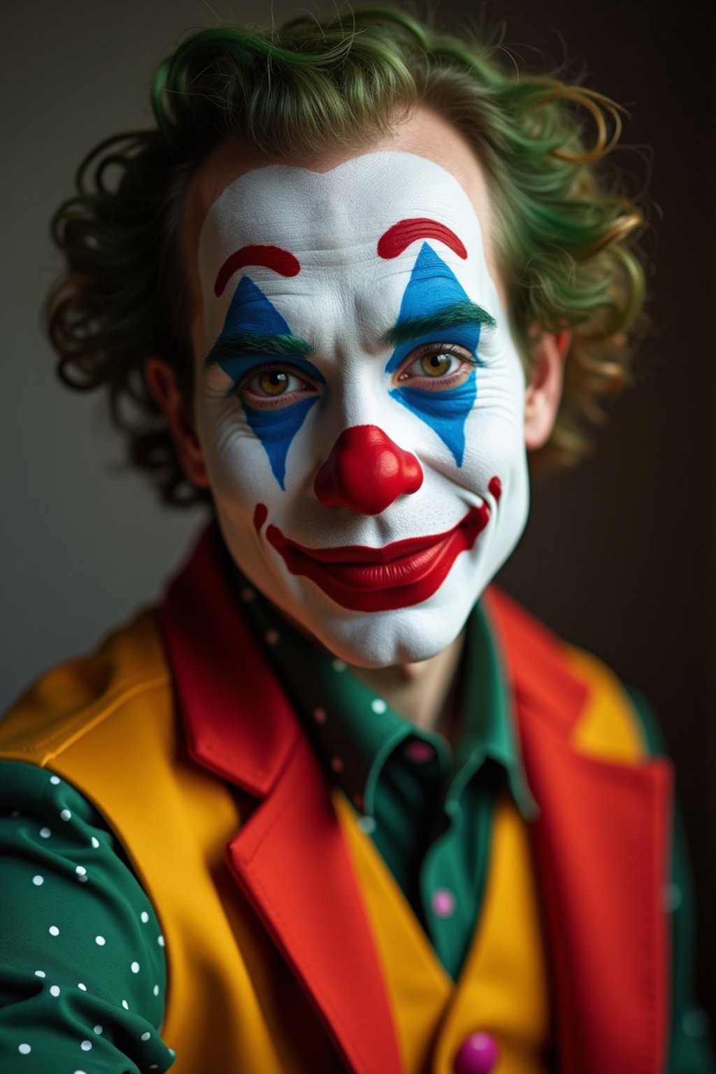 man as a Clown with Clown Makeup