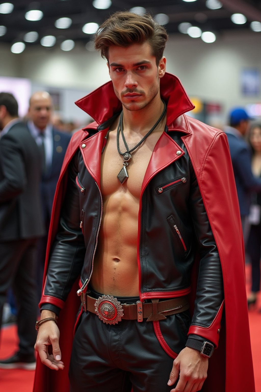 man in sexy Cosplay outfit at Cosplay Convention