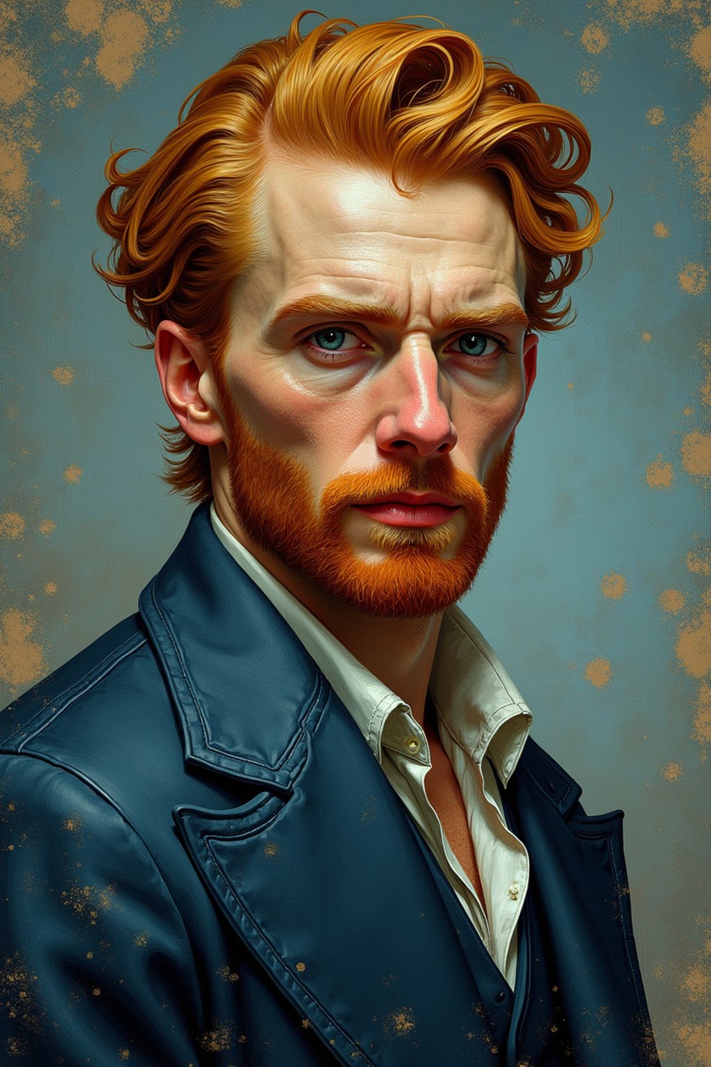 man in style of Van Gogh, elegant, intricate, digital painting, artstation, concept art, smooth, sharp focus, illustration, art by van gogh