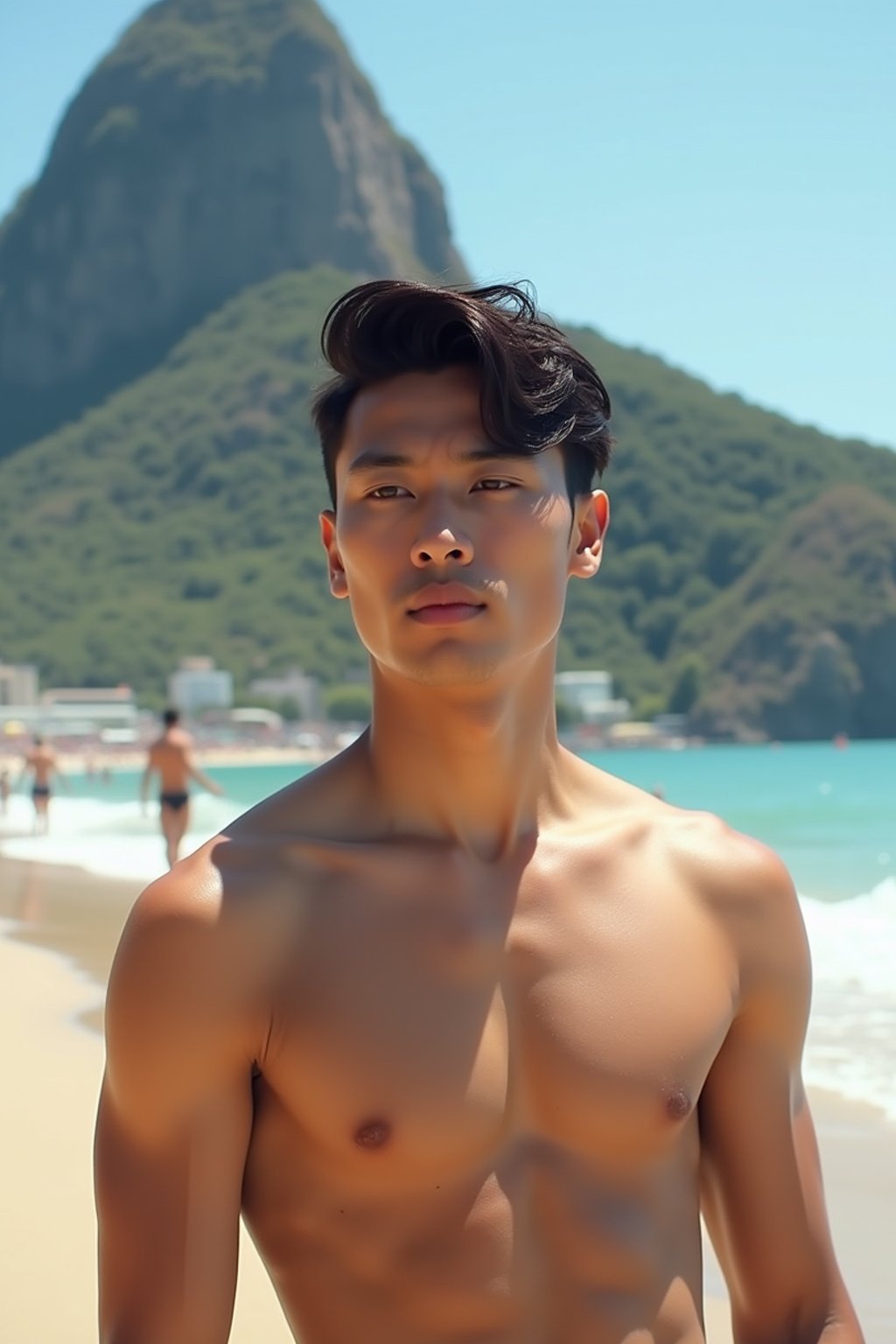 man in Rio de Janeiro at Ipanema Beach