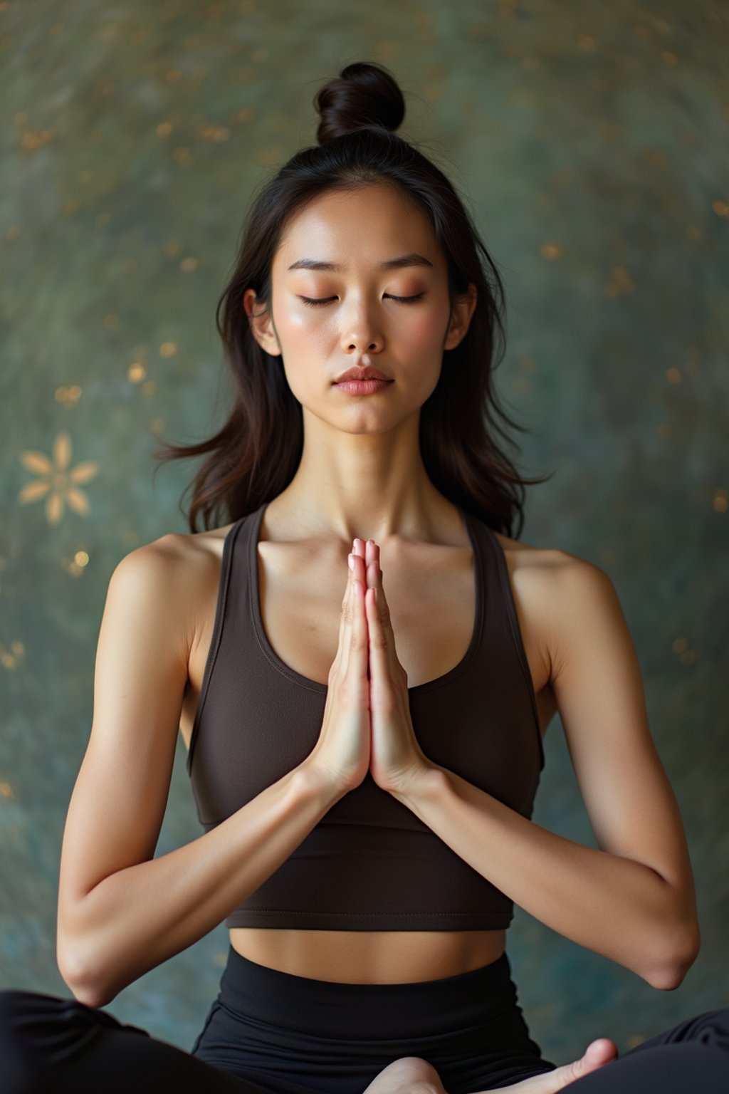 woman practicing breathwork or pranayama