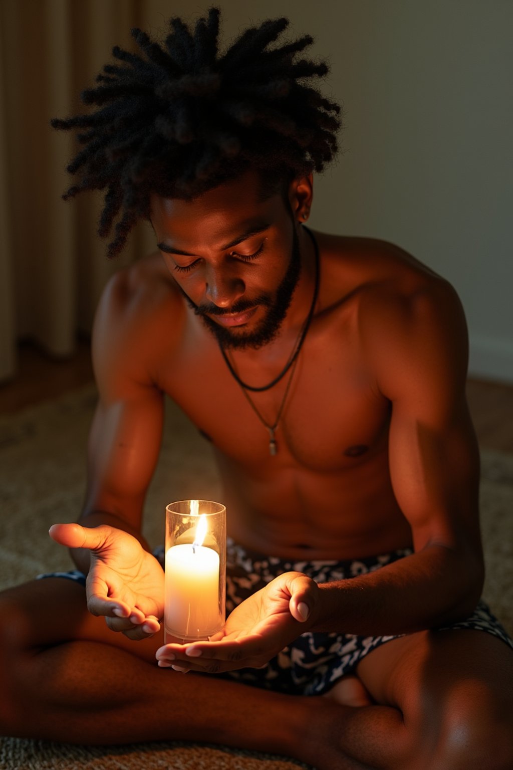 man receiving energy healing in a healing circle