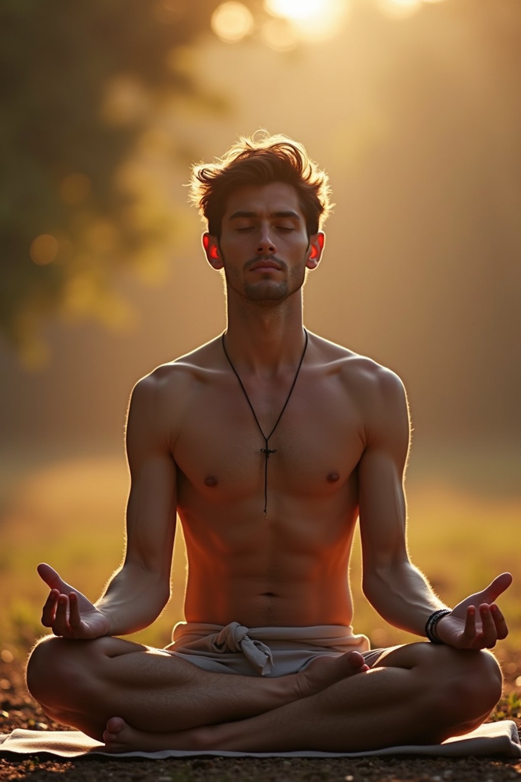 man engaging in a mindfulness practice