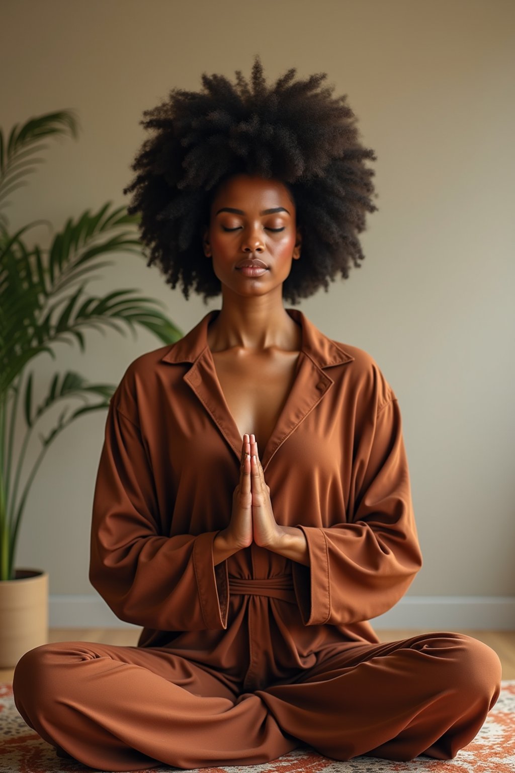 woman engaging in a mindfulness practice