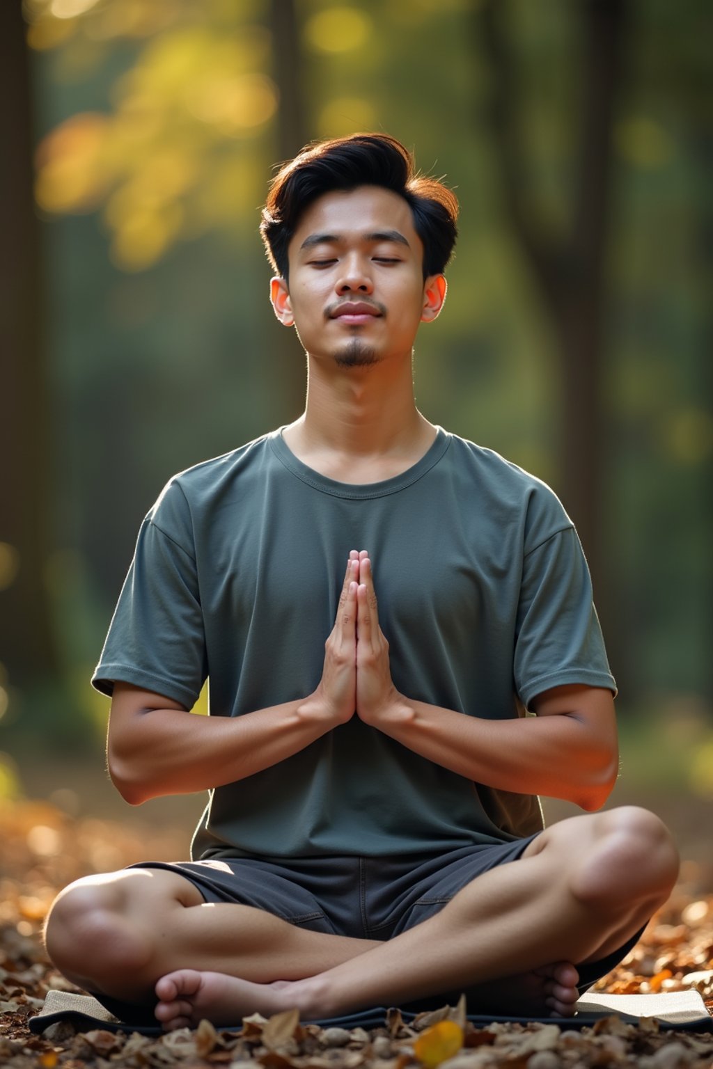 man engaging in a mindfulness practice