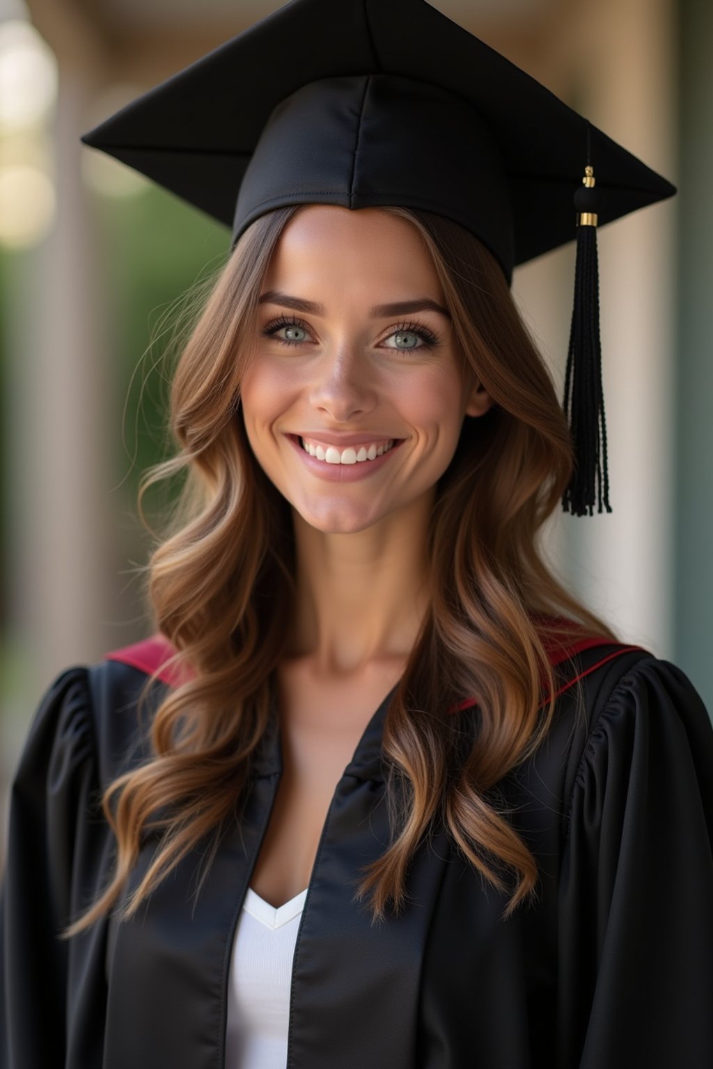 a graduate woman in their academic gown