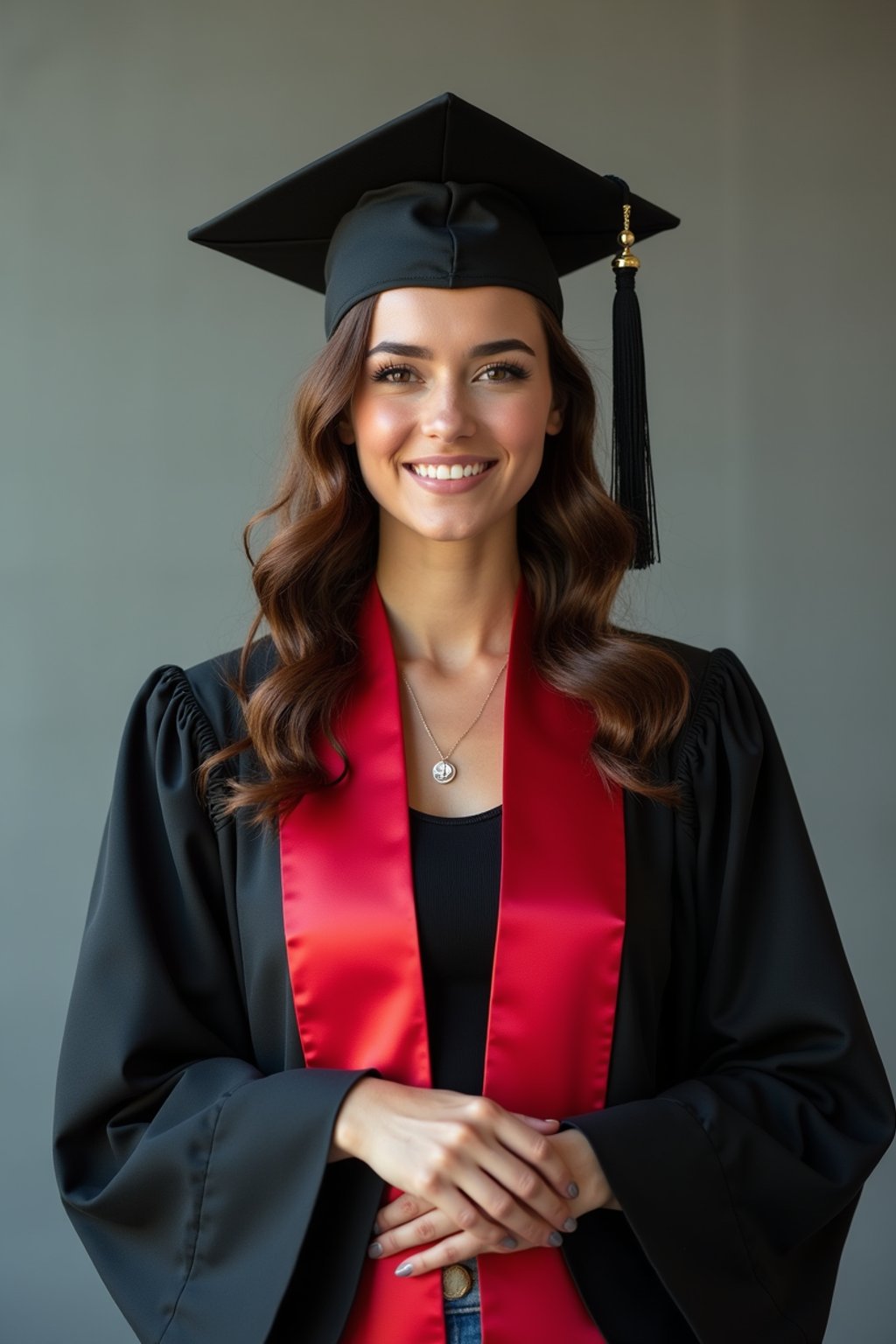 a graduate woman in their academic regalia