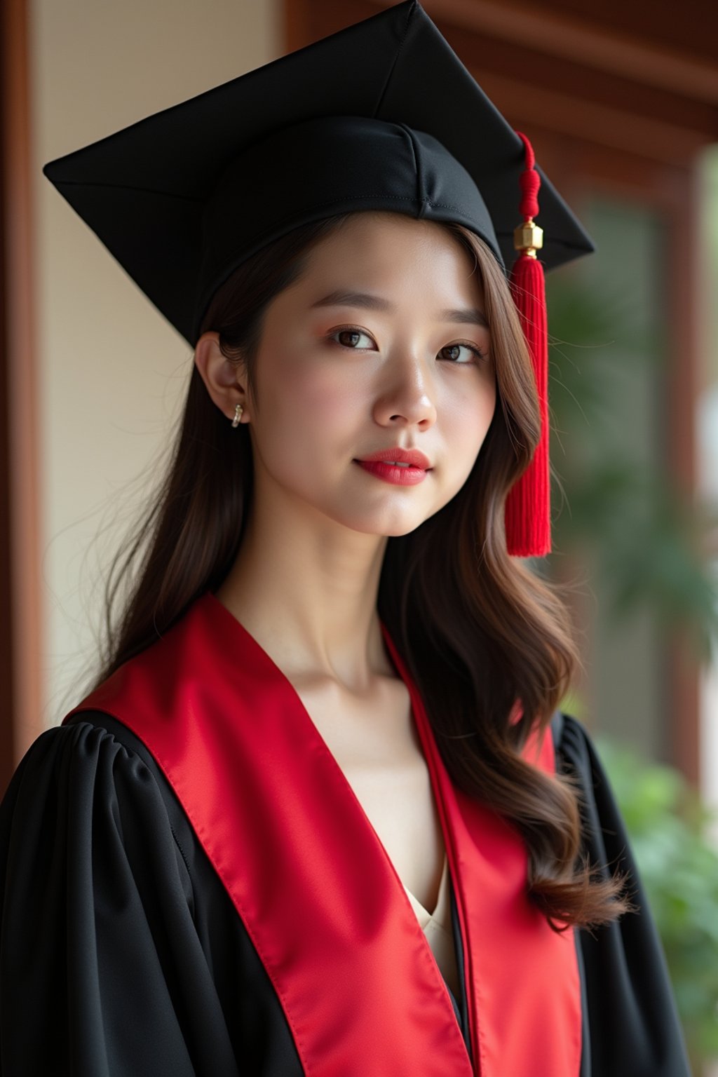 a graduate woman in their academic gown