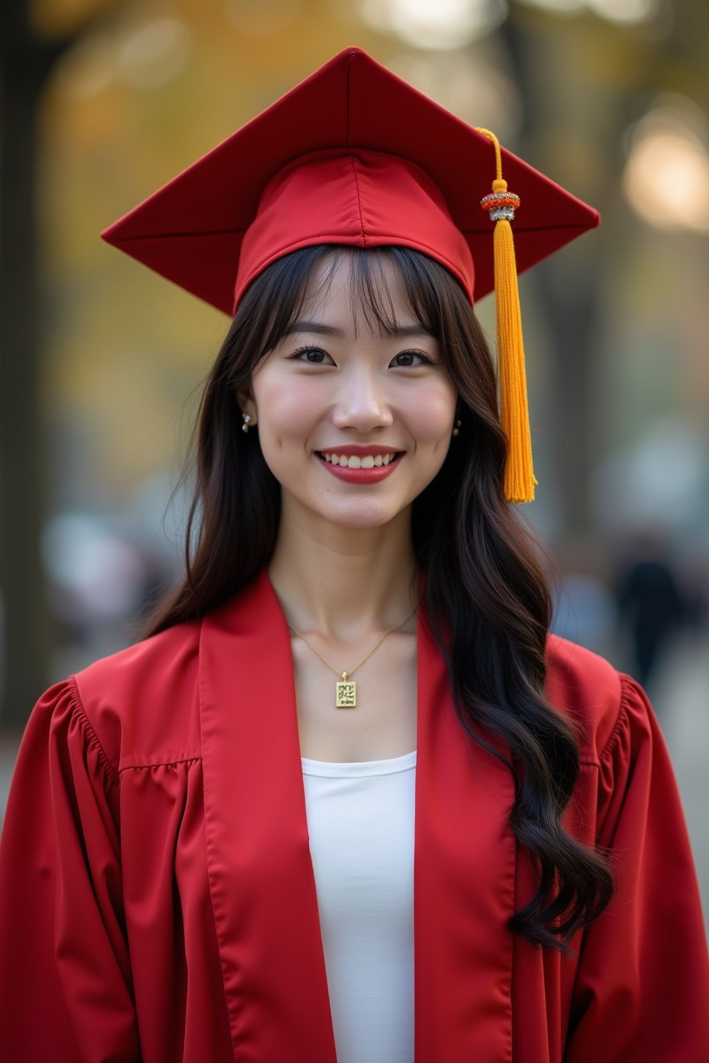 a graduate woman in their academic regalia