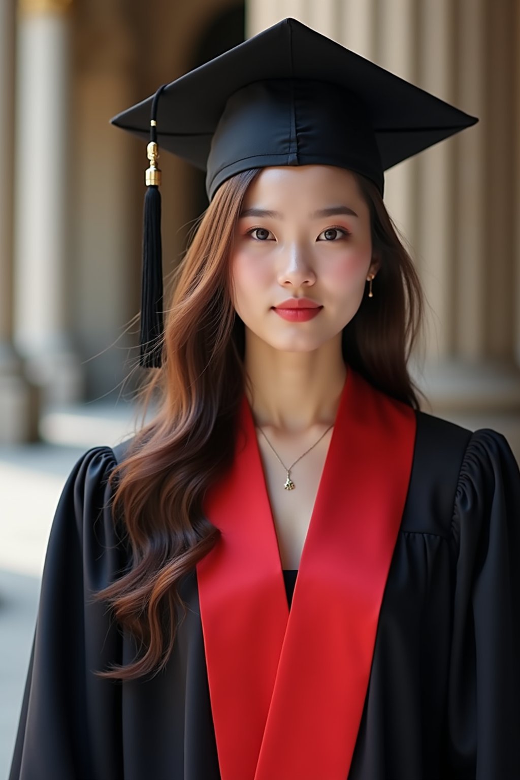 a graduate woman in their academic gown