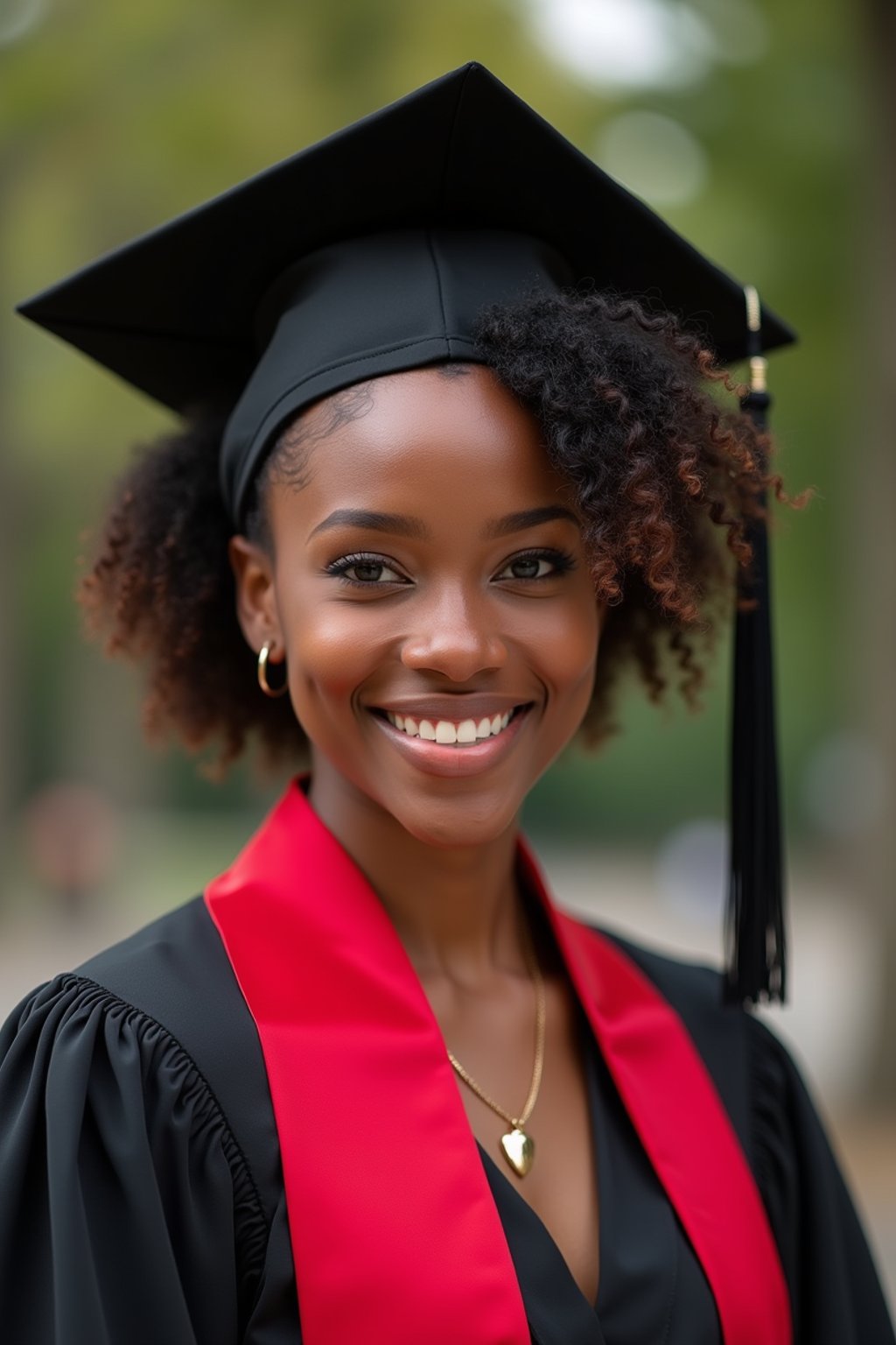 a graduate woman in their academic gown