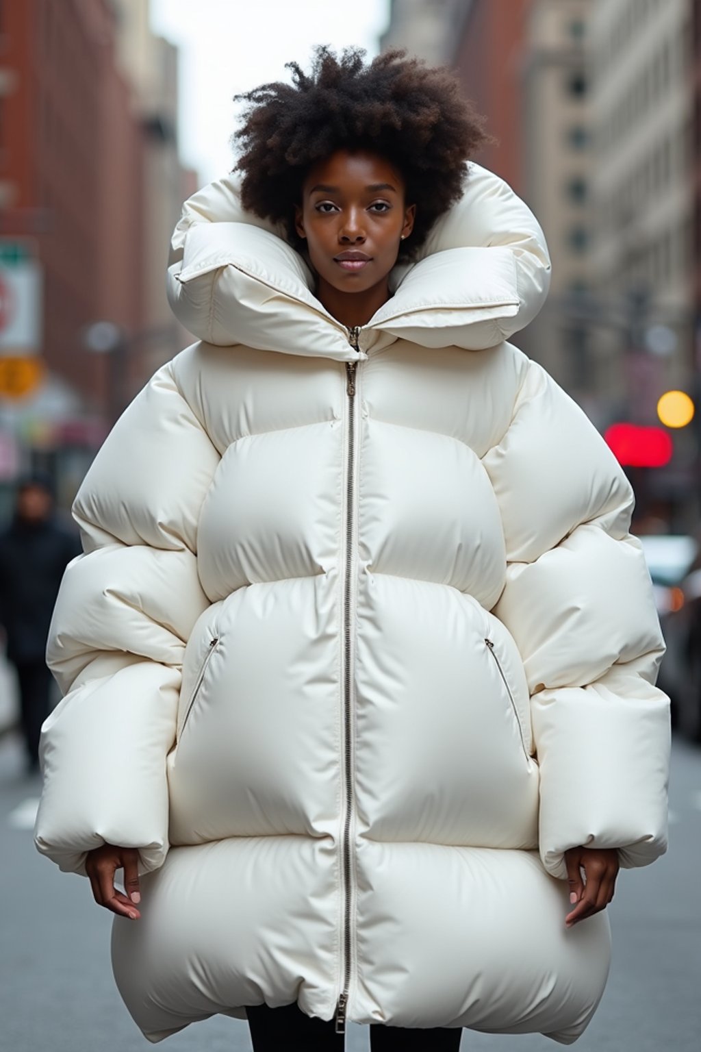 Floor sample giant white puffer coat size M. WAs 2024 $248