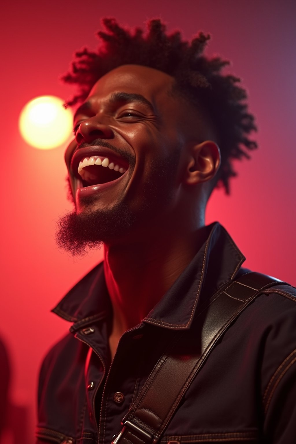 masculine  man enjoying a concert or music festival