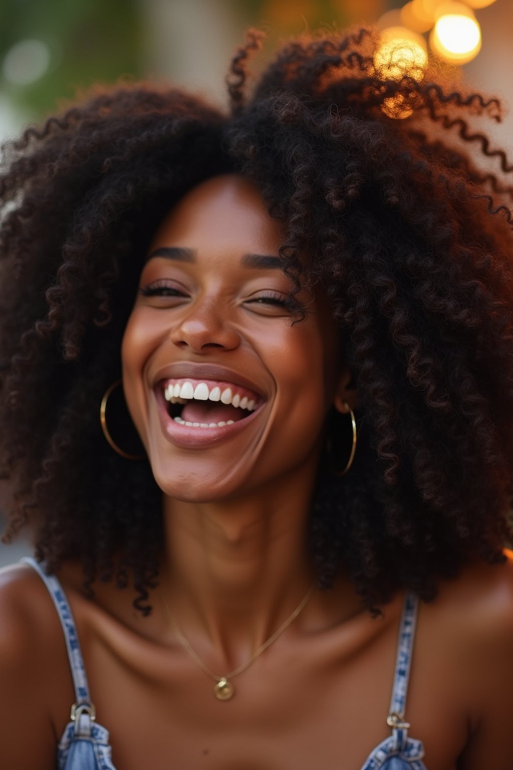 feminine woman laughing and hanging out with friends