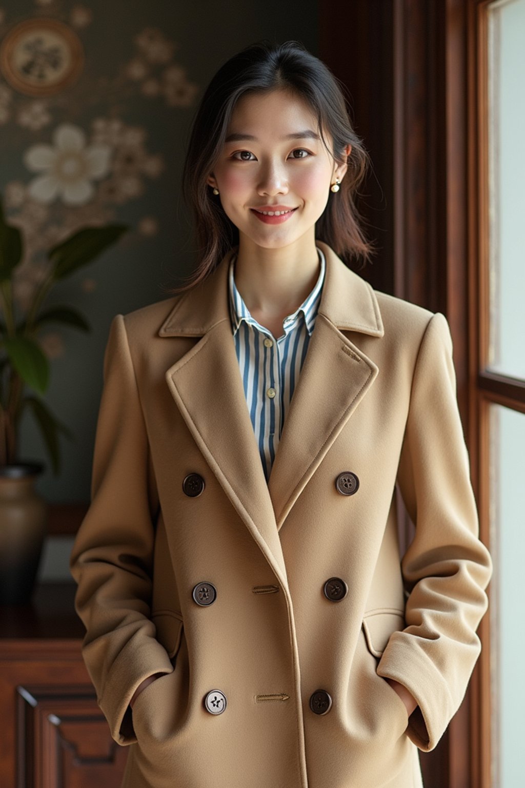 a woman in preppy style, old money aesthetic, posh style, elite school stlye, luxurious style, gossip girl neo-prep style, ralph lauren style, country club style, ivy league style