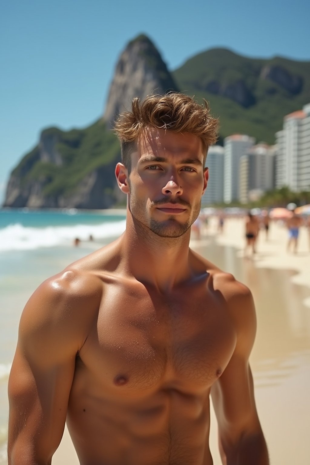 man in Rio de Janeiro at Ipanema Beach