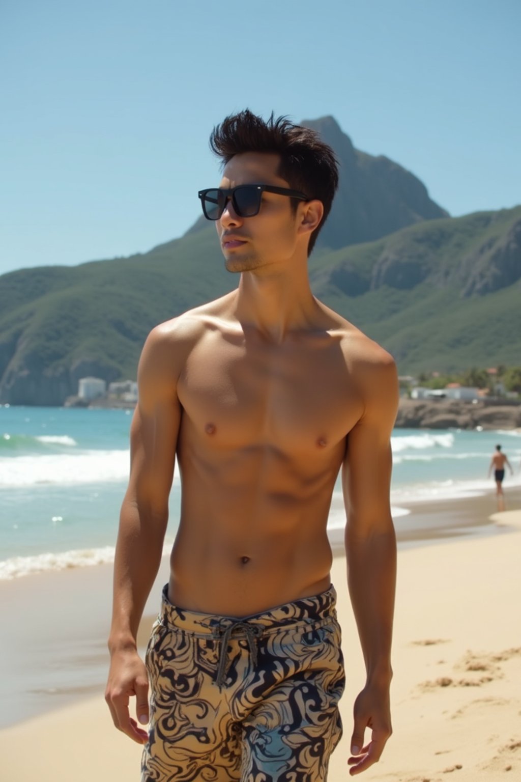 man in Rio de Janeiro at Ipanema Beach