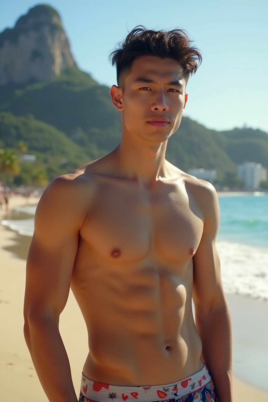 man in Rio de Janeiro at Ipanema Beach