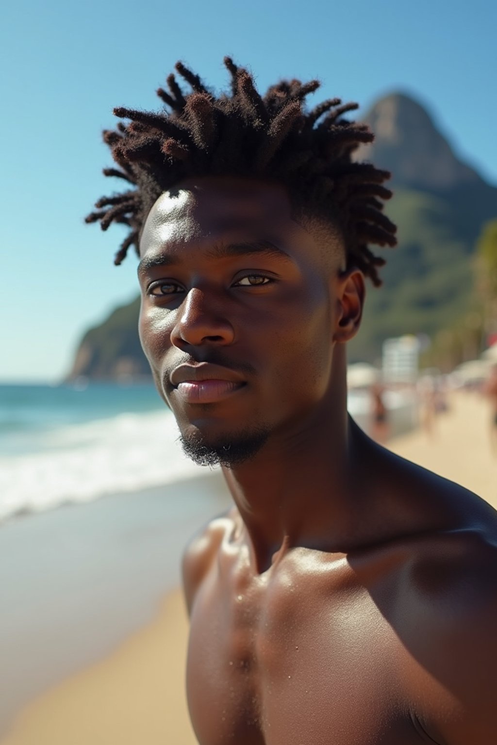 man in Rio de Janeiro at Ipanema Beach