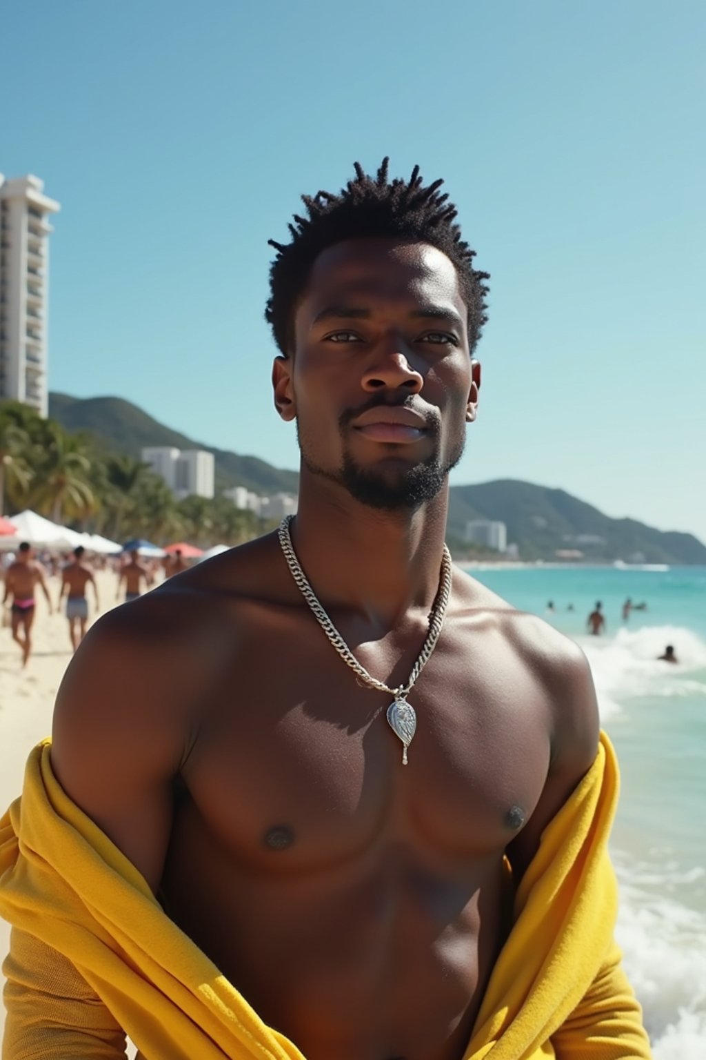 man in Rio de Janeiro at Ipanema Beach