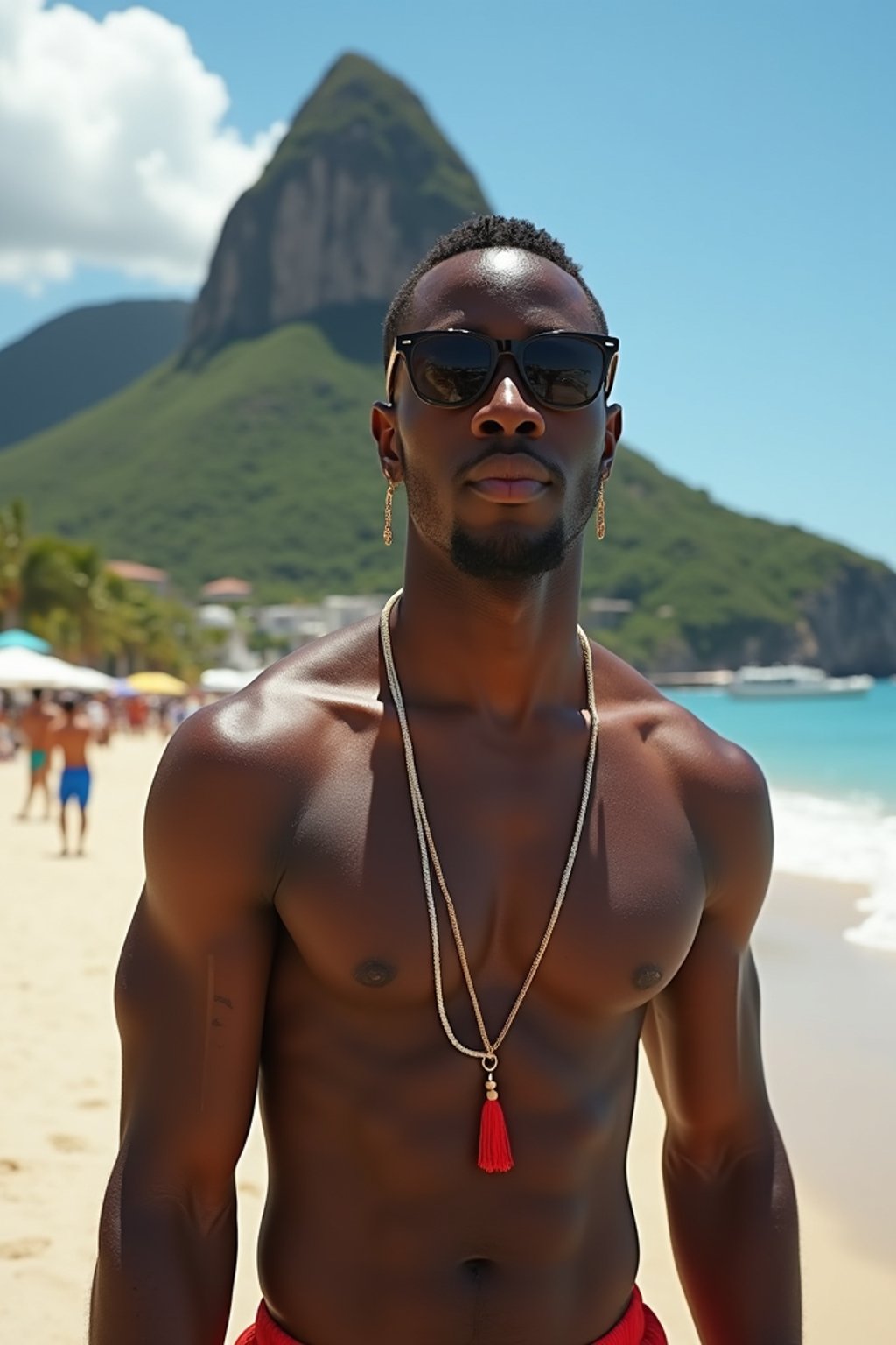 man in Rio de Janeiro at Ipanema Beach