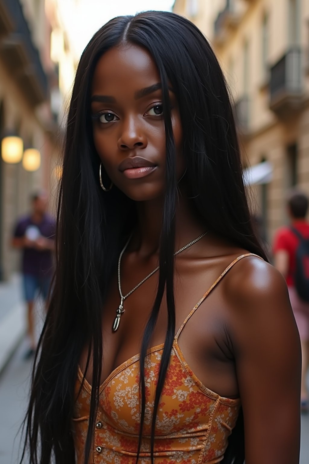 woman in Barcelona center