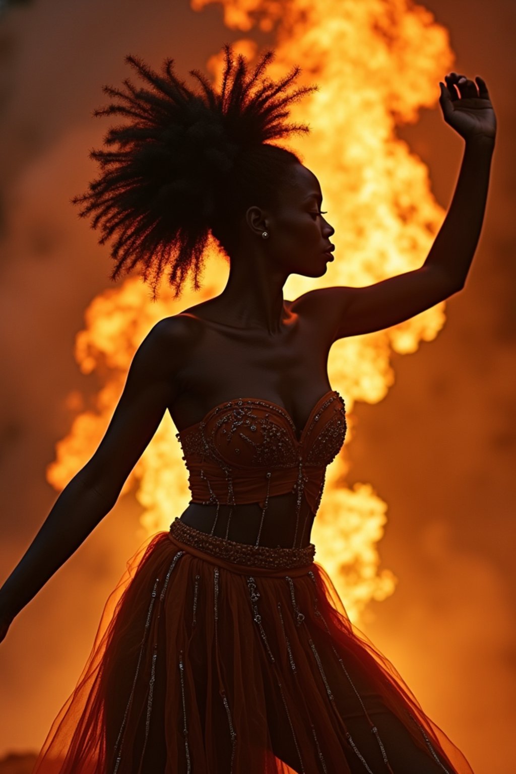 woman performing a sacred dance or movement