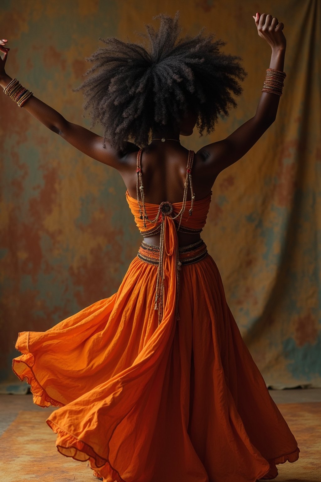 woman performing a sacred dance or movement