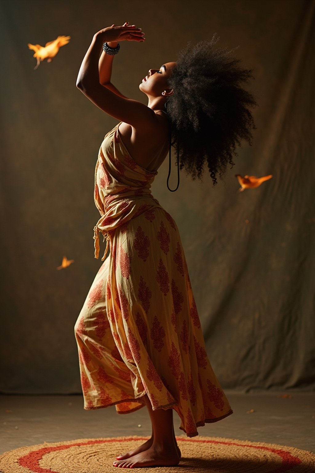 woman performing a sacred dance or movement