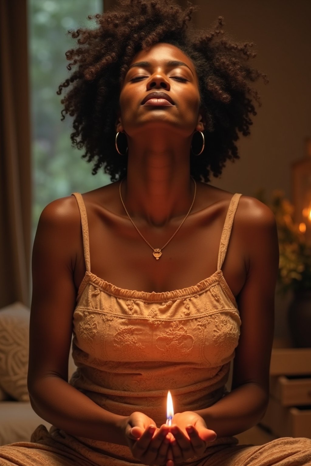 woman receiving energy healing in a healing circle