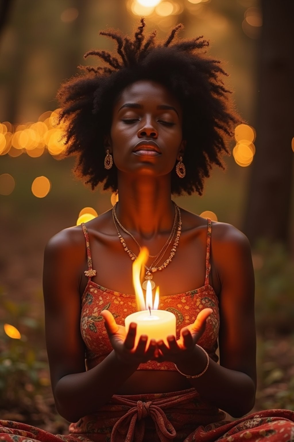 woman receiving energy healing in a healing circle