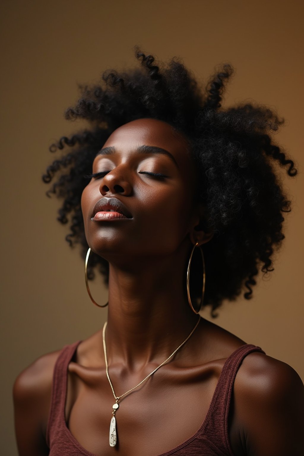 woman practicing breathwork or pranayama