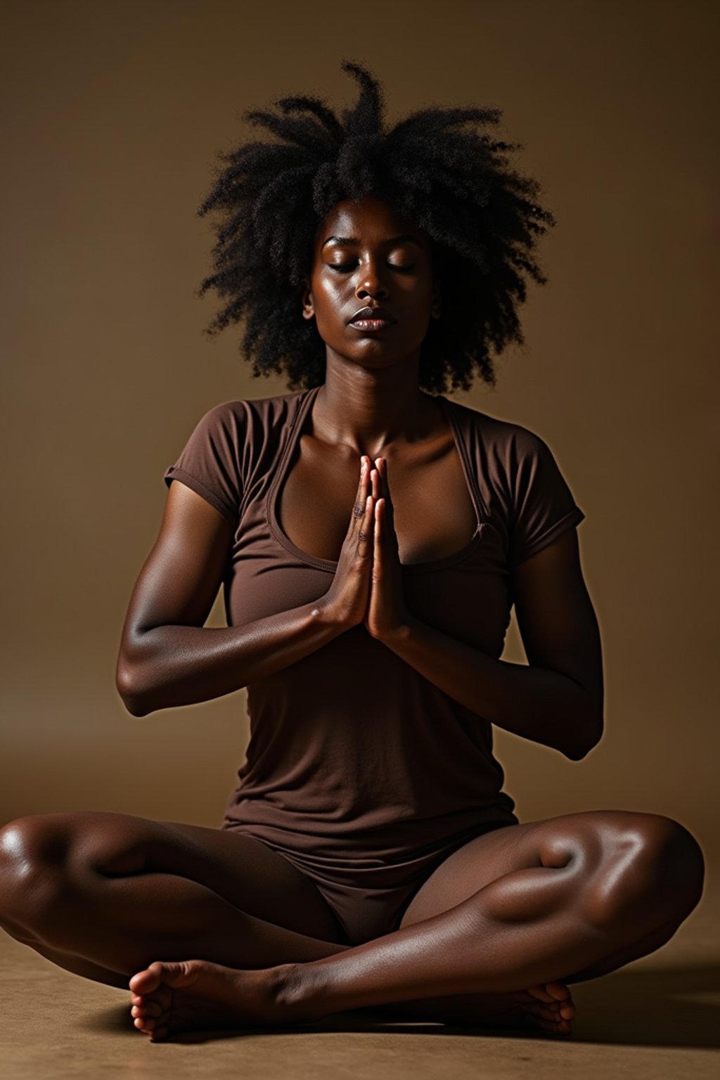 woman practicing breathwork or pranayama