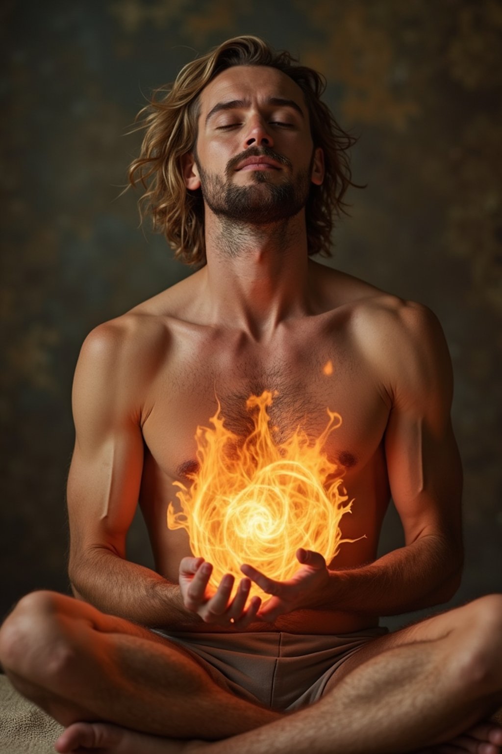 man receiving energy healing in a healing circle