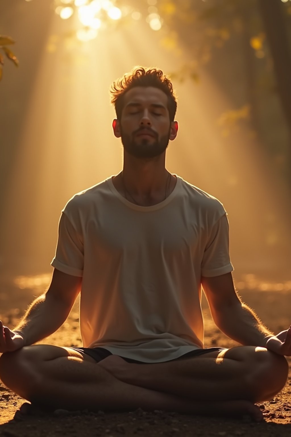 man engaging in a mindfulness practice