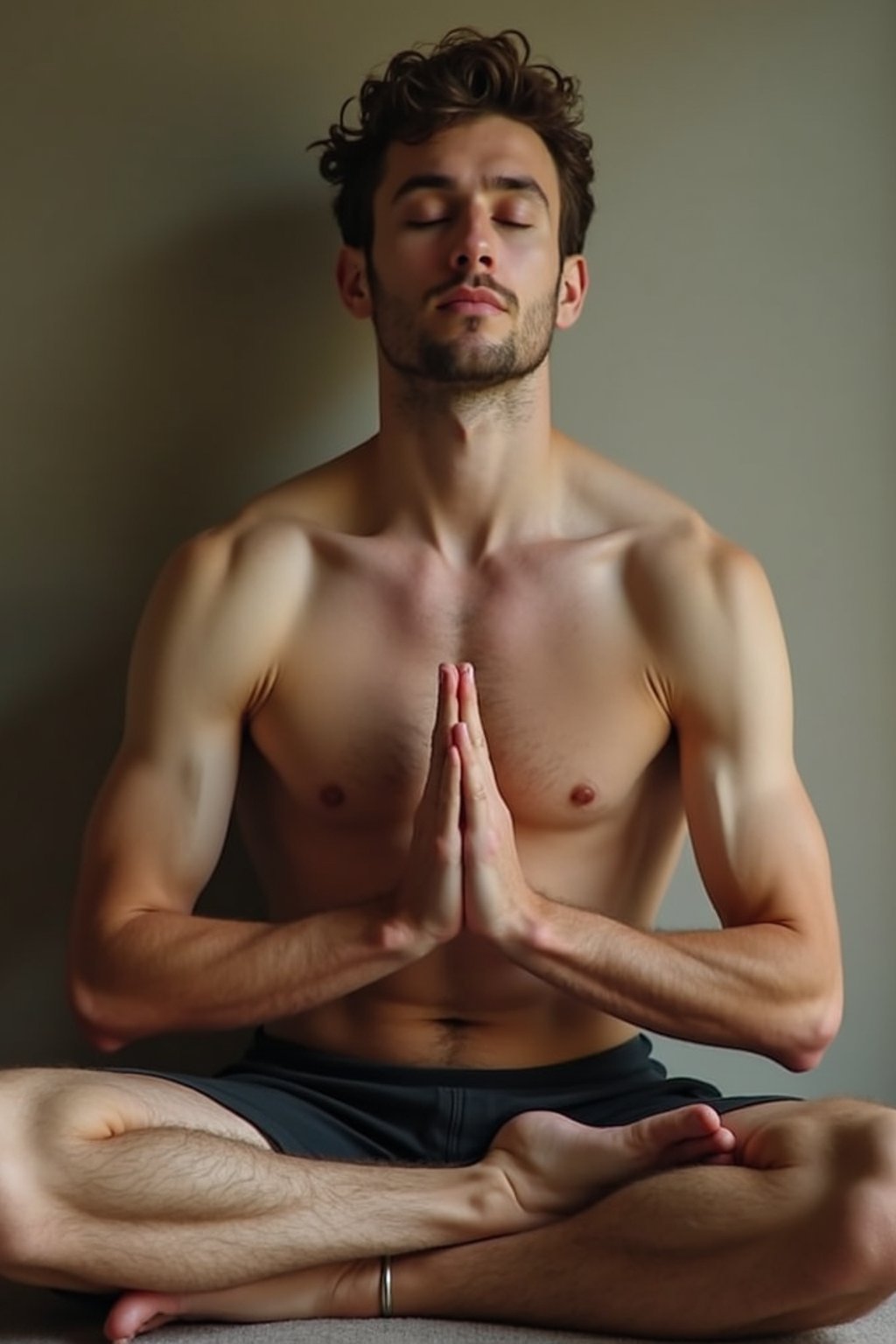 man engaging in a mindfulness practice