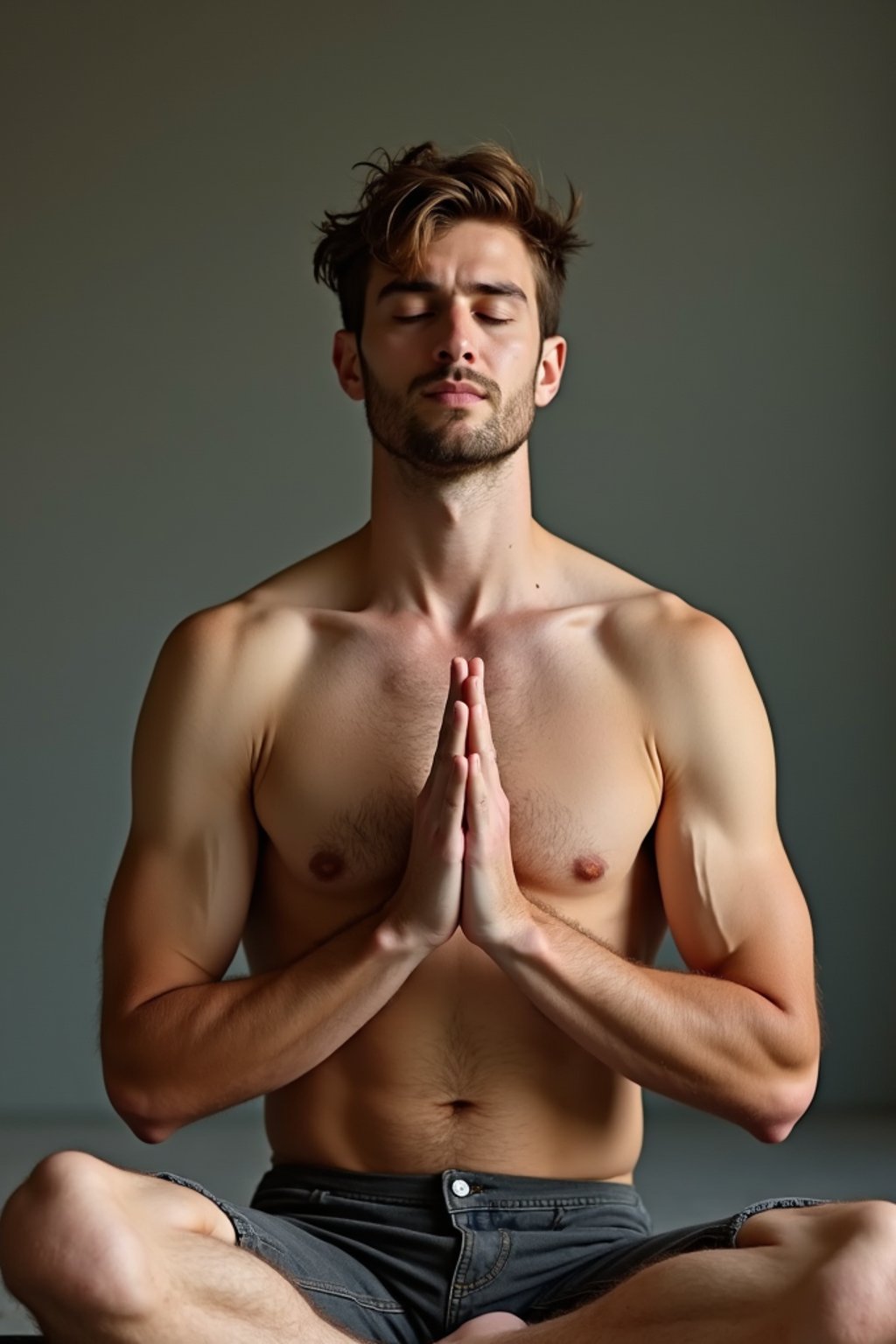 man engaging in a mindfulness practice