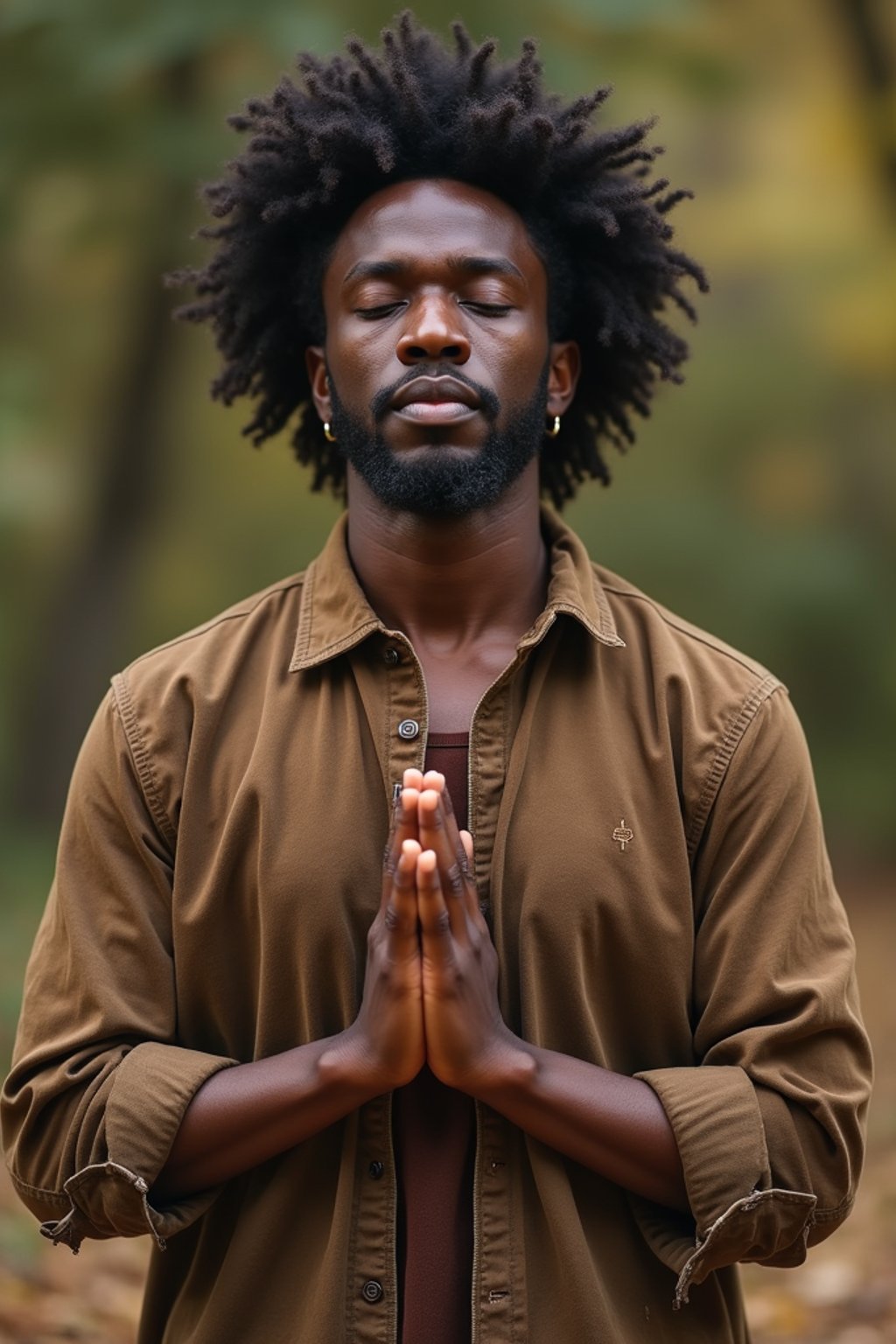 man engaging in a mindfulness practice