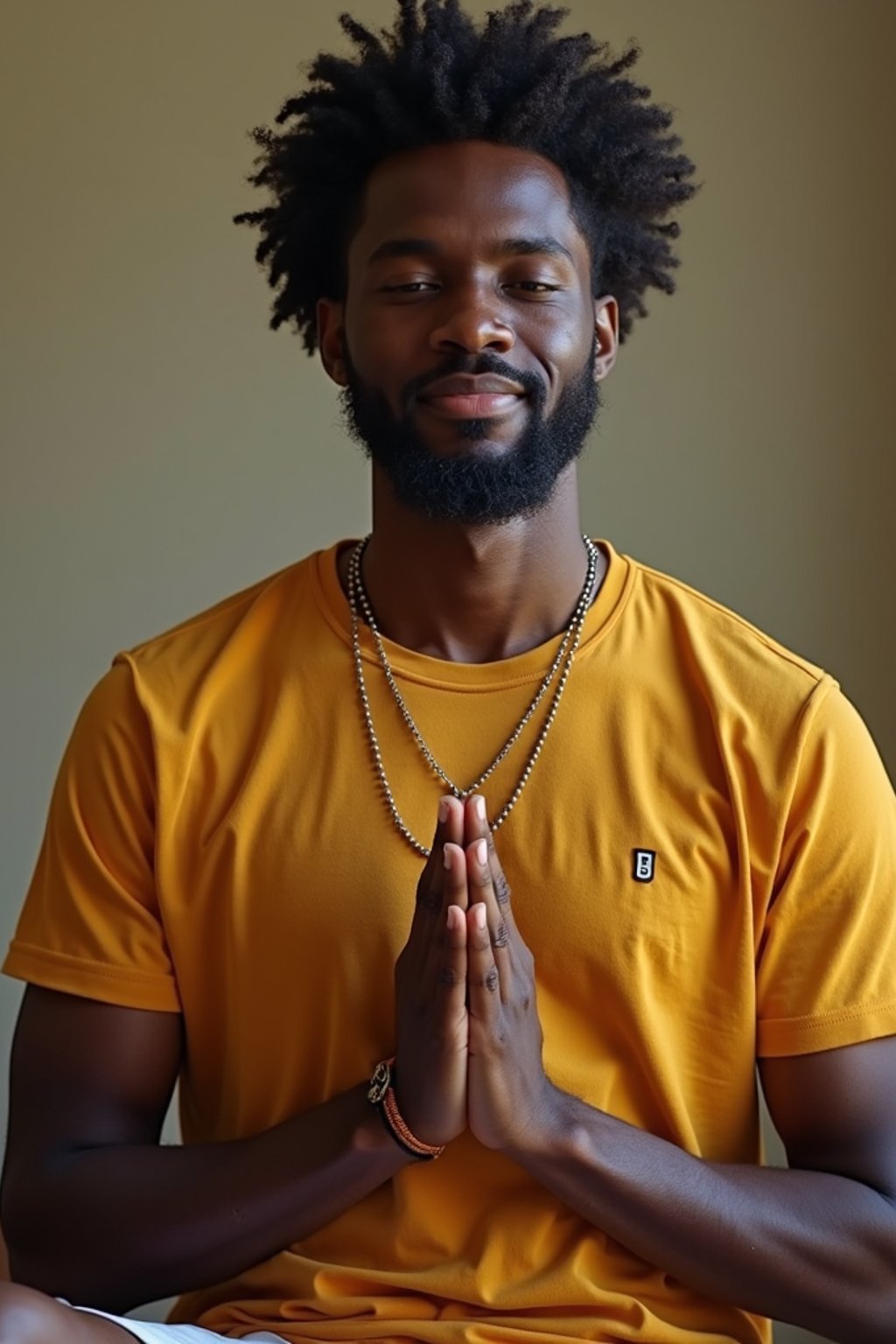 man engaging in a mindfulness practice