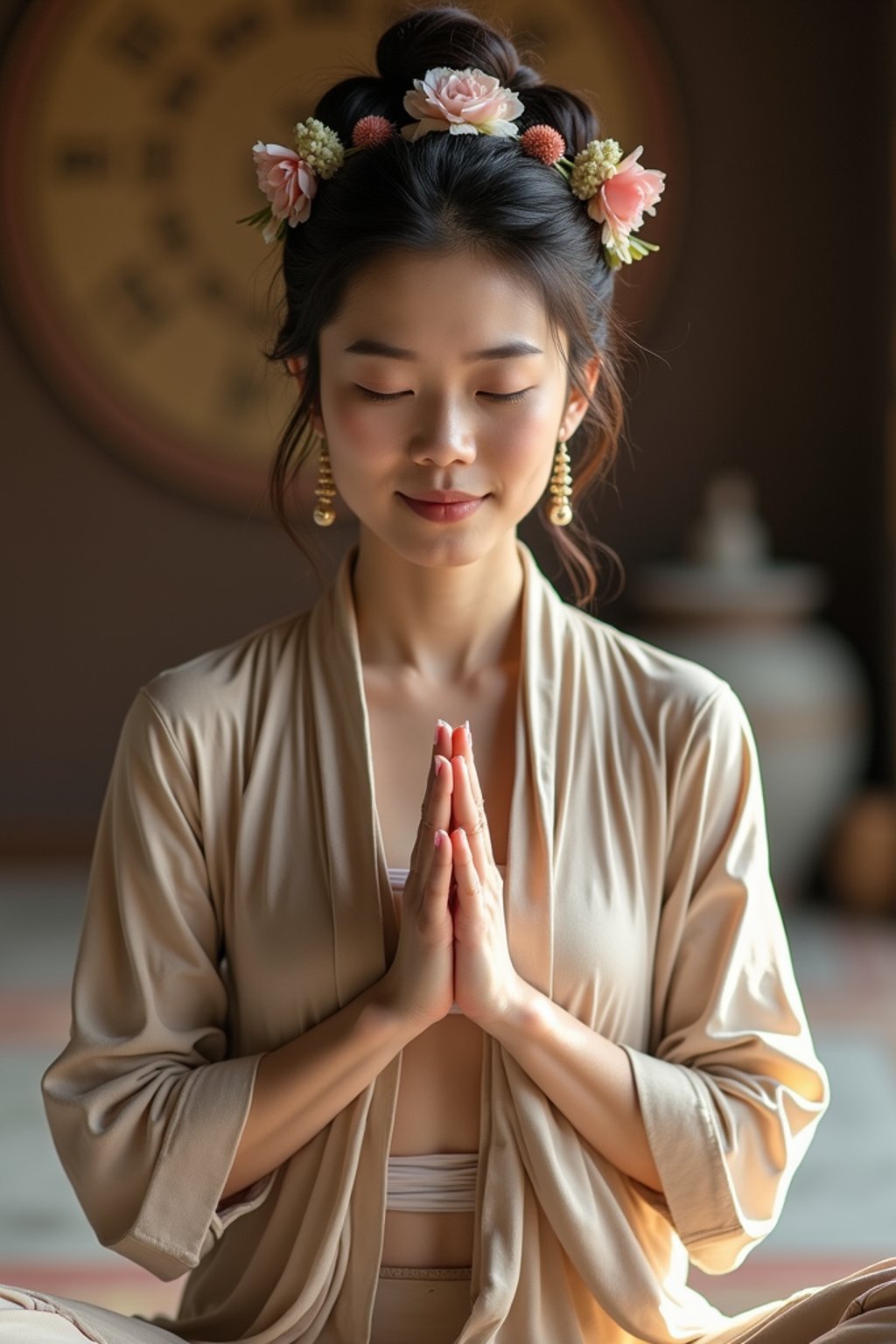 woman engaging in a mindfulness practice