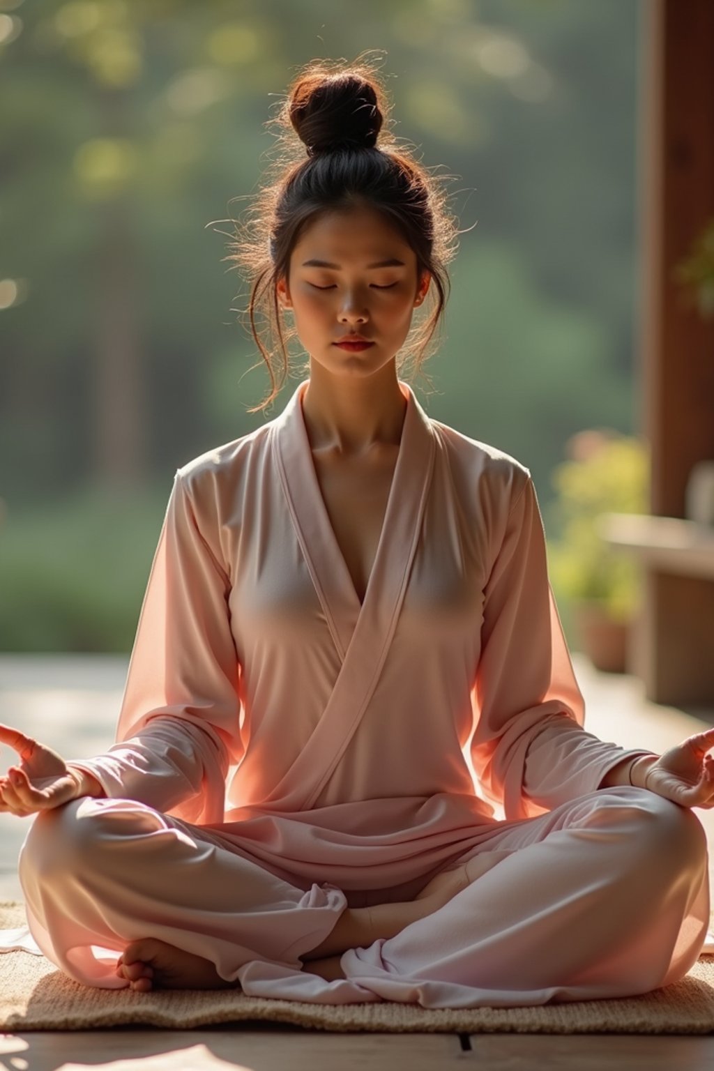 woman engaging in a mindfulness practice