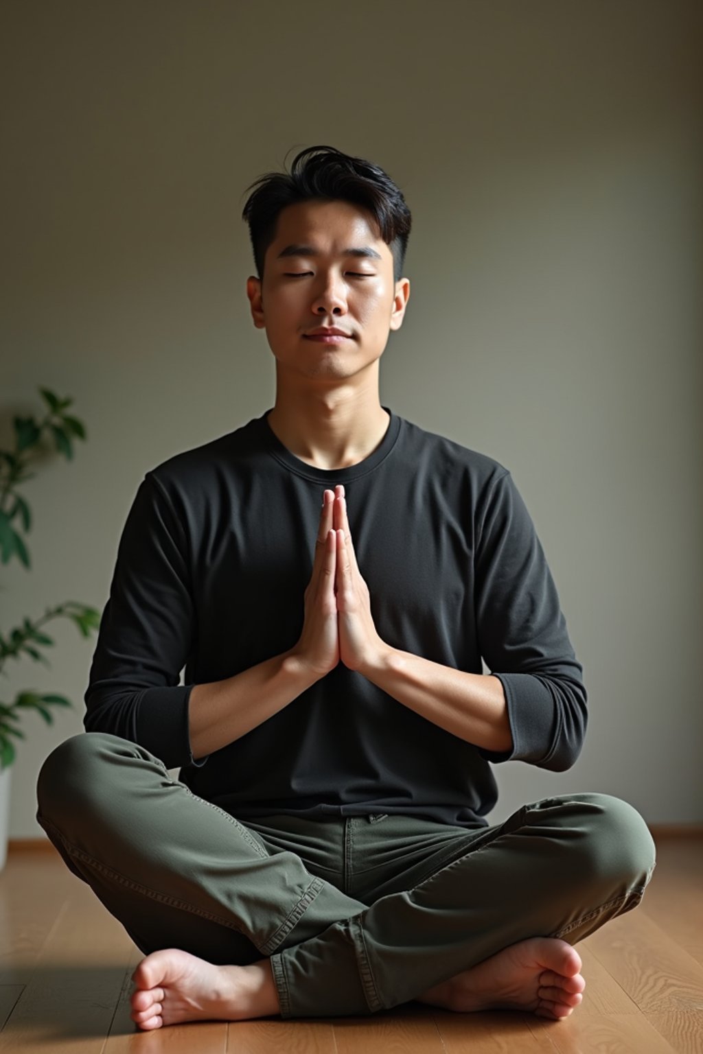 man engaging in a mindfulness practice